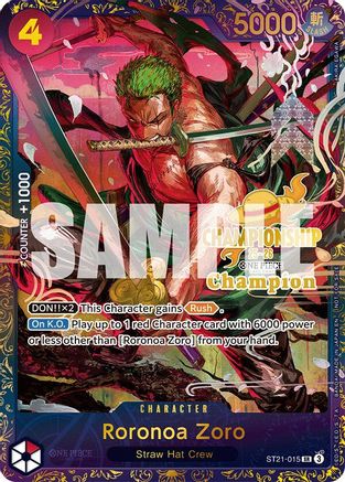 Roronoa Zoro (CS 25-26 1st Place) (ST21-015) - Super Rare