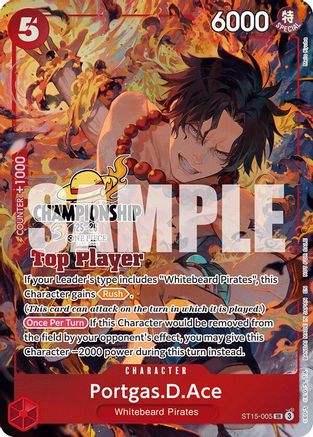 Portgas.D.Ace (CS 25-26 Top Player Pack) (ST15-005) - Super Rare