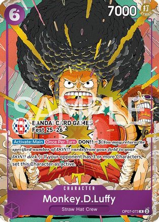 Monkey.D.Luffy (BANDAI Card Games Fest 25-26) (OP07-073) - Rare