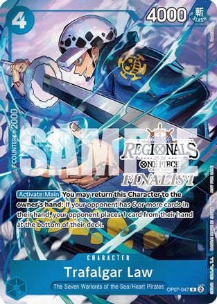 Trafalgar Law (Online Regional Finalist Card Set 2025 Vol.2) (OP07-047) - Rare