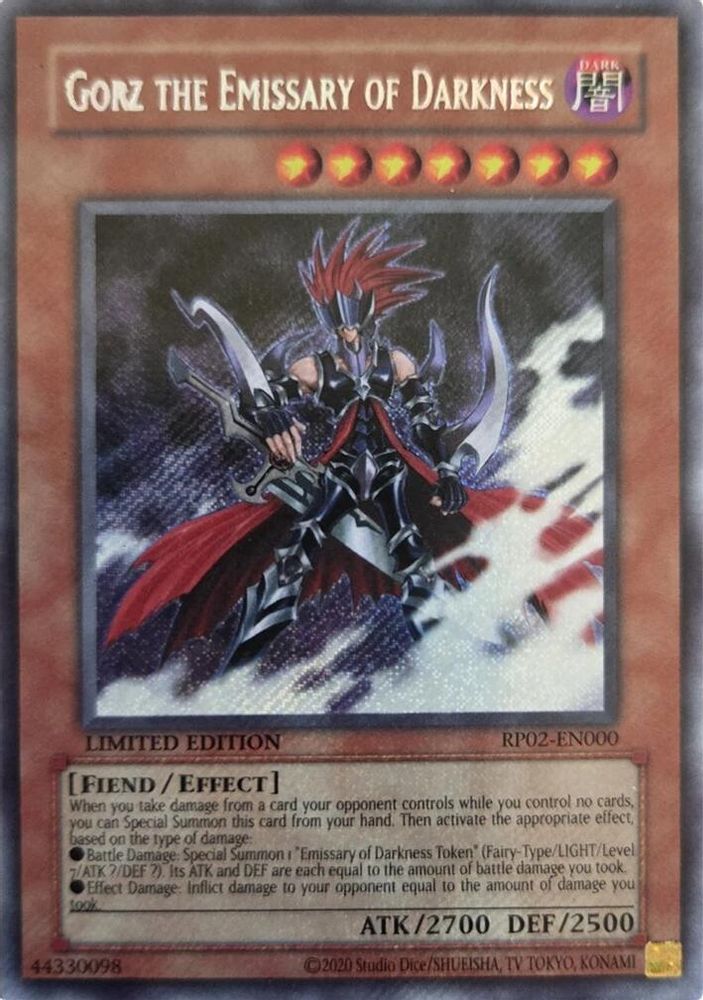 Gorz the Emissary of Darkness (RP02-EN000) - Secret Rare