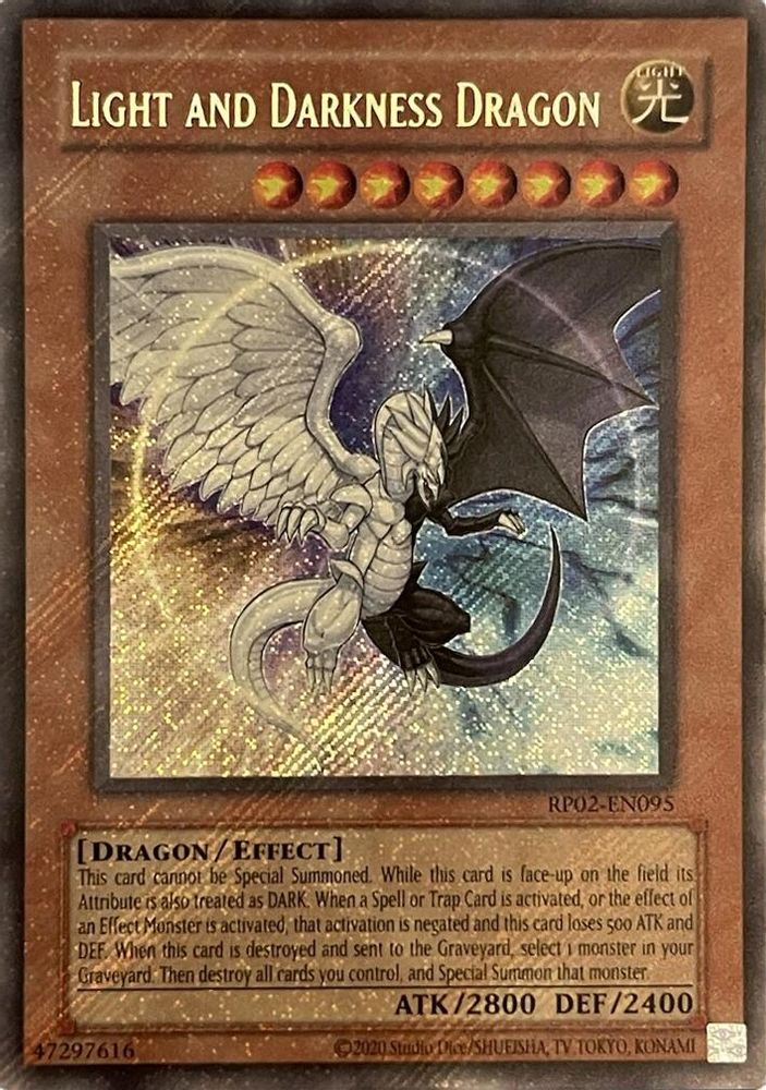 Light and Darkness Dragon (RP02-EN095) - Secret Rare