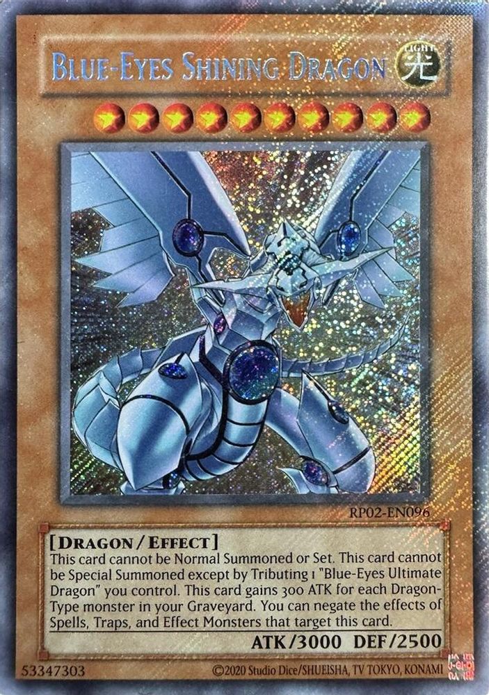 Blue-Eyes Shining Dragon (RP02-EN096) - Secret Rare