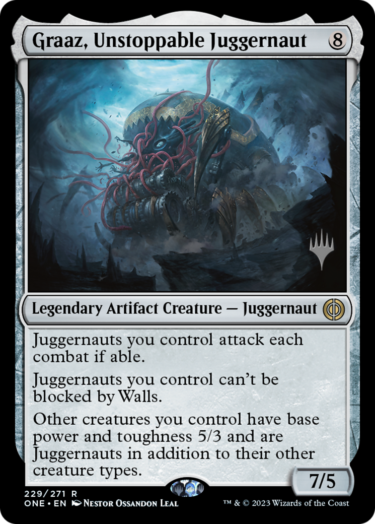 Graaz, Unstoppable Juggernaut (Pack promotionnel) [Phyrexia : All Will Be One Promos] 