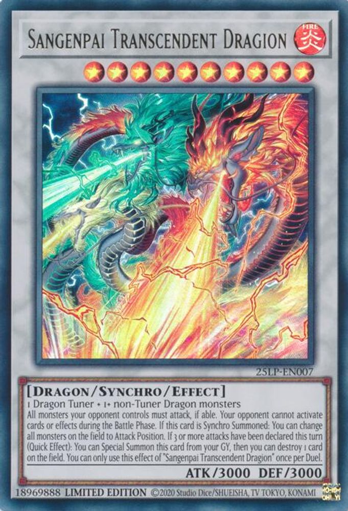 Sangenpai Transcendent Dragion (25LP-EN007) - Ultra Rare