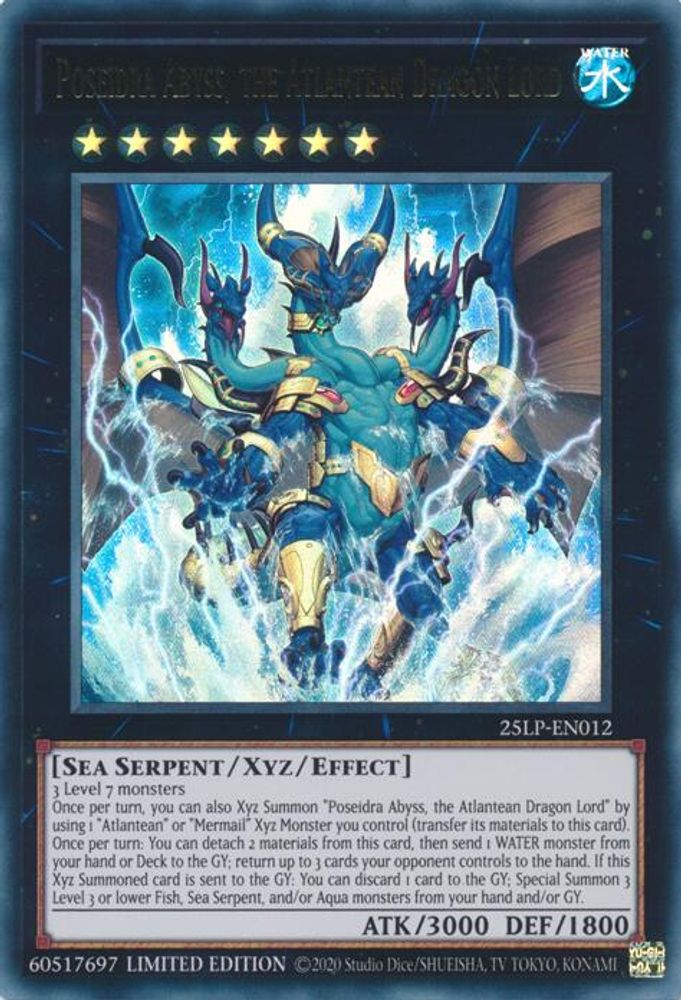 Poseidra Abyss, the Atlantean Dragon Lord (25LP-EN012) - Ultra Rare