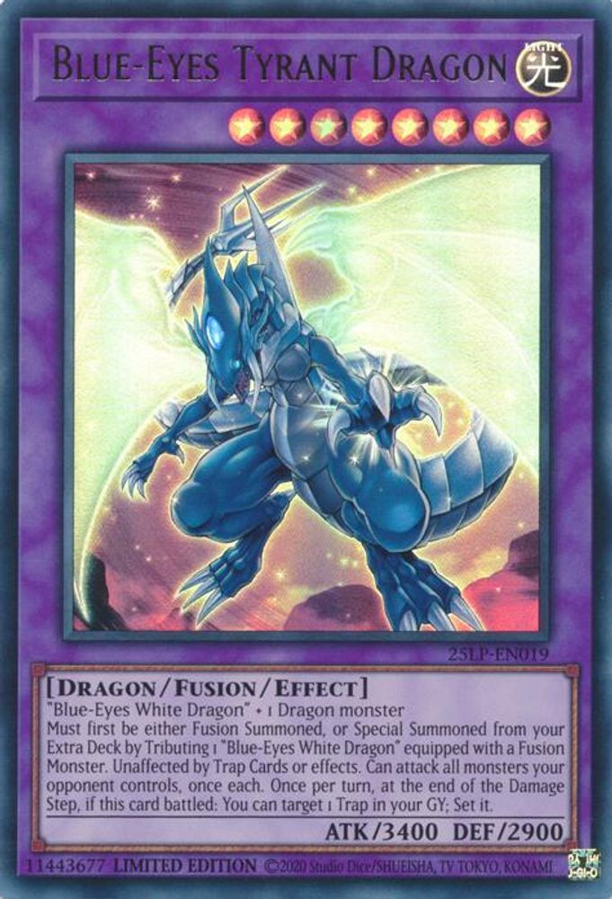Blue-Eyes Tyrant Dragon (25LP-EN019) - Ultra Rare
