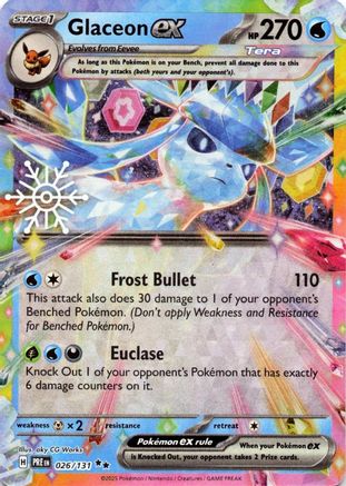 Glaceon ex (Holiday Calendar) 026/131  - Holofoil - Double Rare