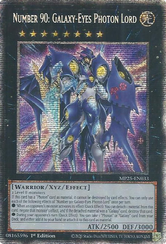 Number 90: Galaxy-Eyes Photon Lord (MP25-EN033) - Starlight Rare