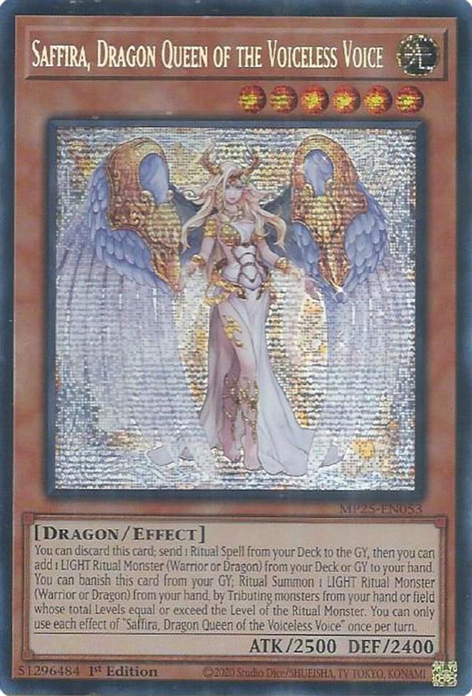 Saffira, Dragon Queen of the Voiceless Voice (MP25-EN053) - Prismatic Secret Rare