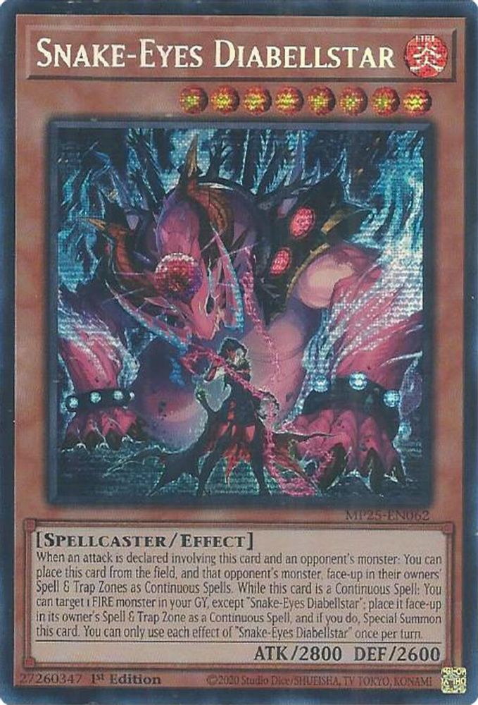 Snake-Eyes Diabellstar (MP25-EN062) - Prismatic Secret Rare