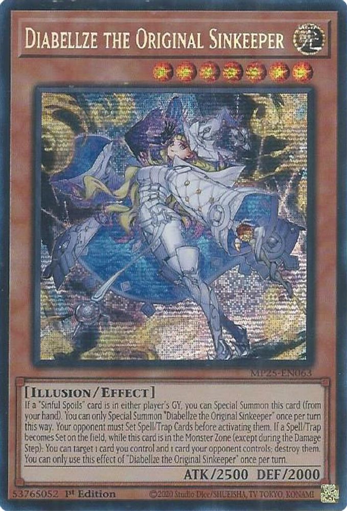 Diabellze the Original Sinkeeper (MP25-EN063) - Prismatic Secret Rare