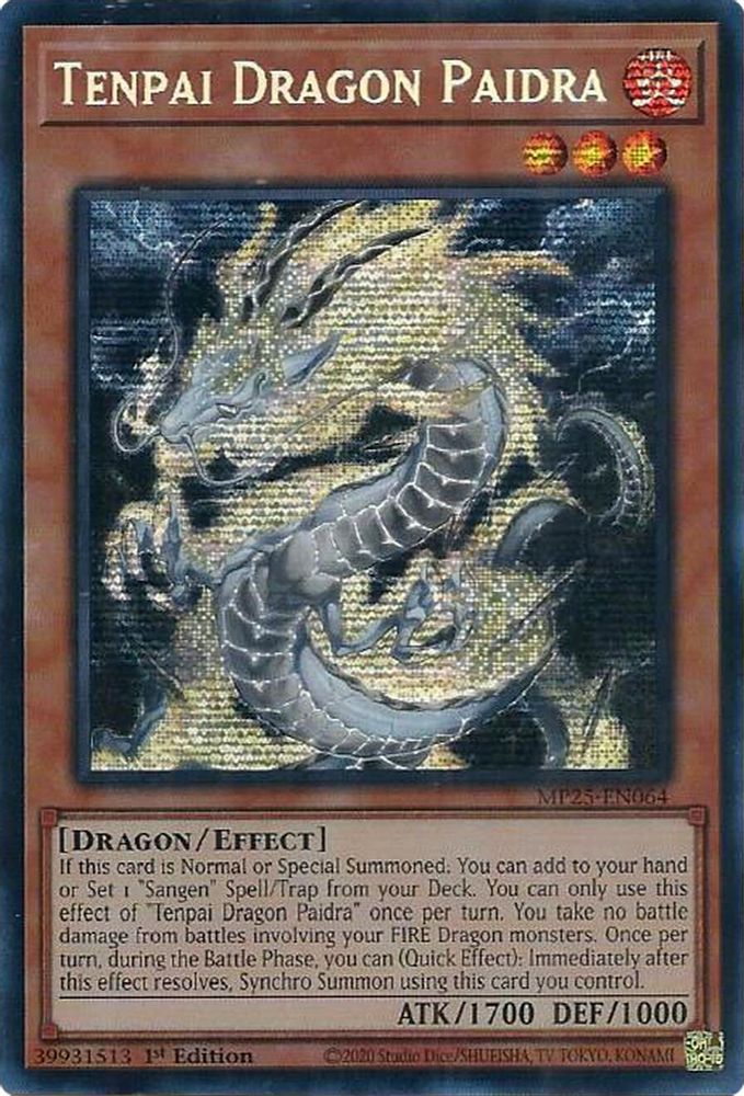 Tenpai Dragon Paidra (MP25-EN064) - Prismatic Secret Rare
