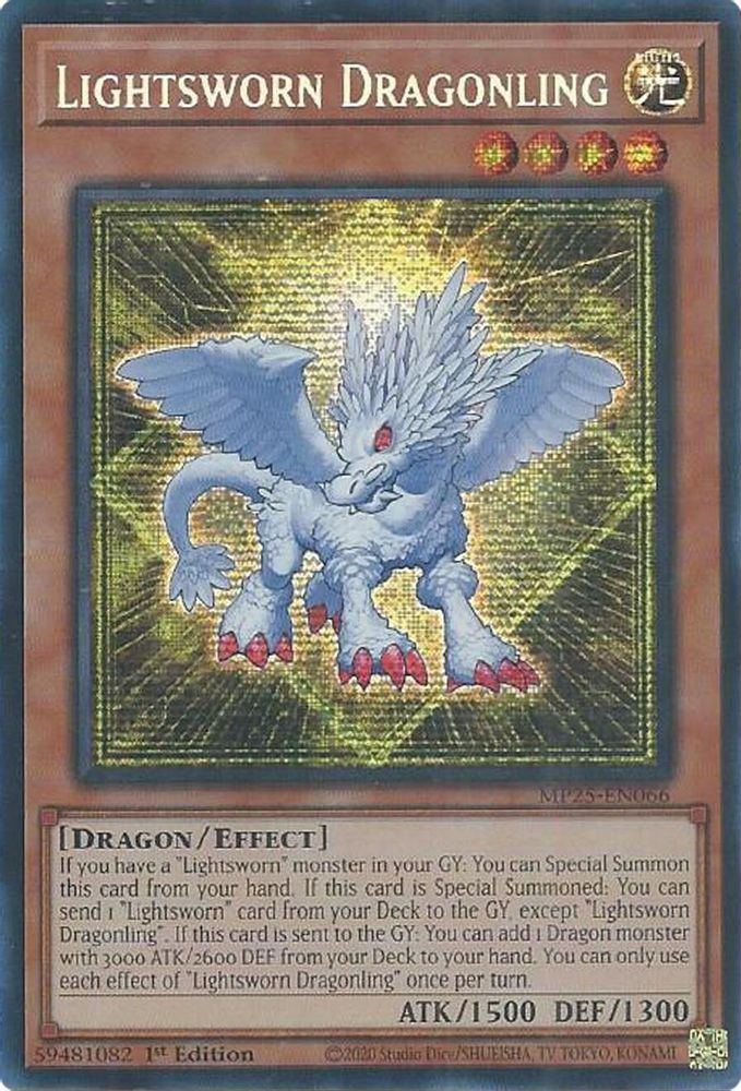 Lightsworn Dragonling (MP25-EN066) - Prismatic Secret Rare