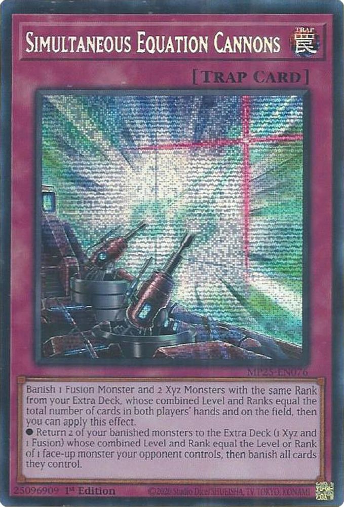 Simultaneous Equation Cannons (MP25-EN076) - Prismatic Secret Rare