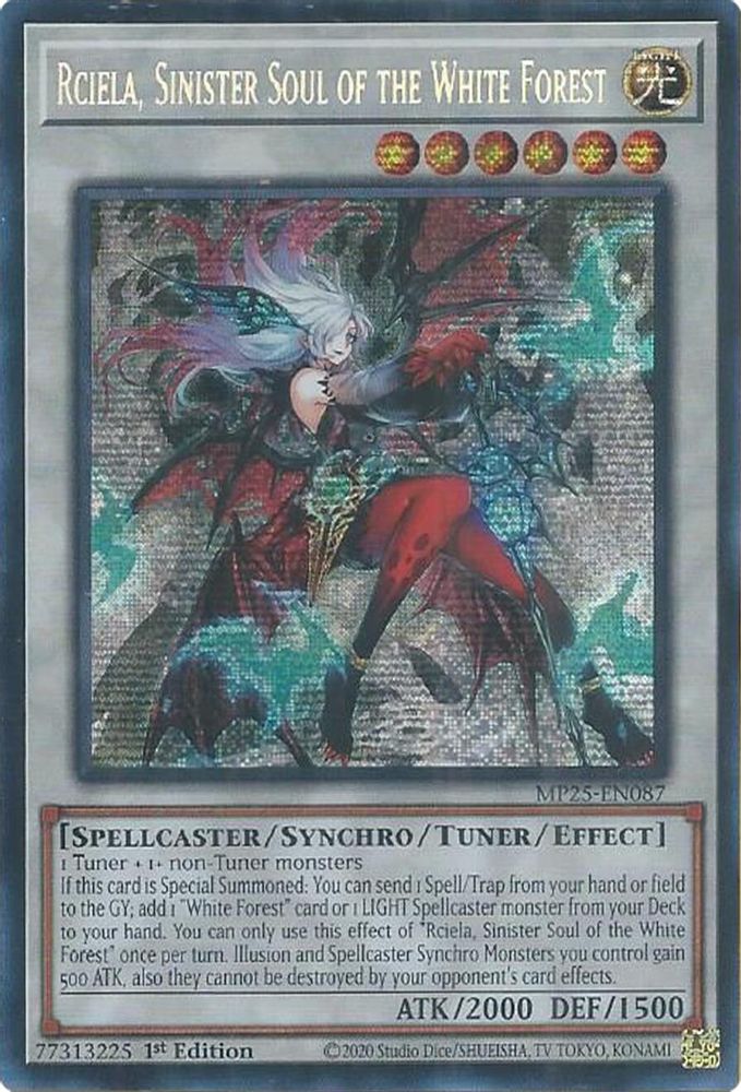 Rciela, Sinister Soul of the White Forest (MP25-EN087) - Prismatic Secret Rare