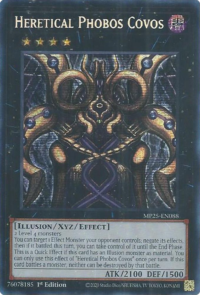 Heretical Phobos Covos (MP25-EN088) - Prismatic Secret Rare