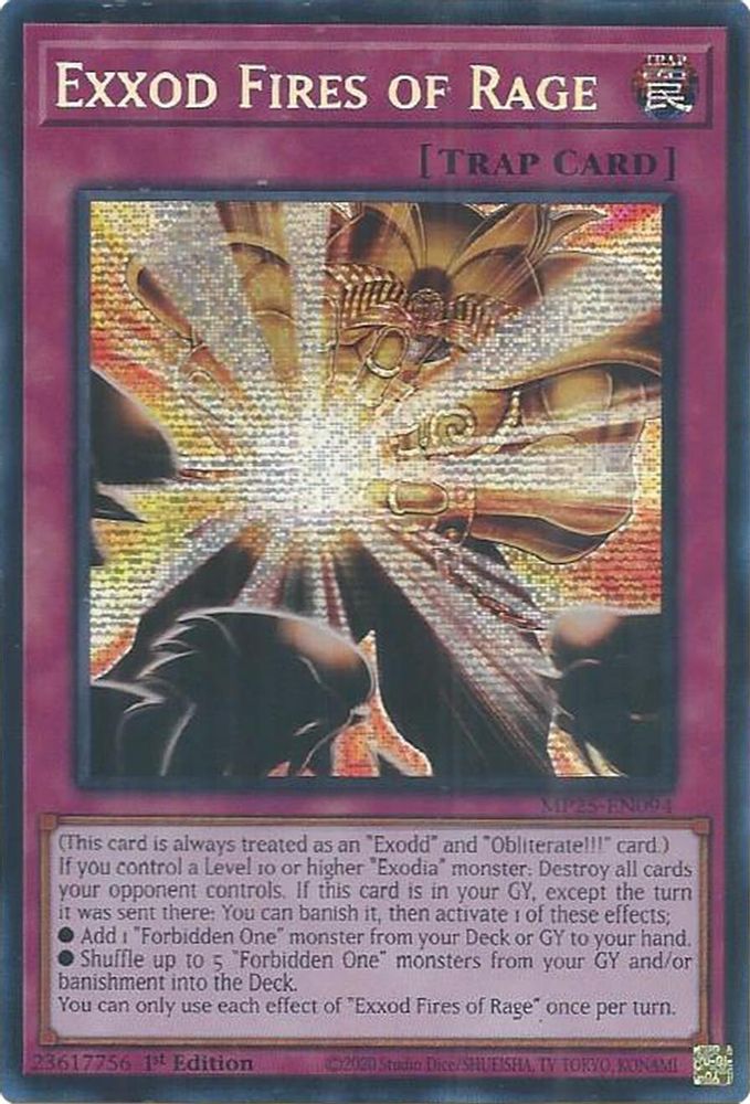 Exxod Fires of Rage (MP25-EN094) - Prismatic Secret Rare