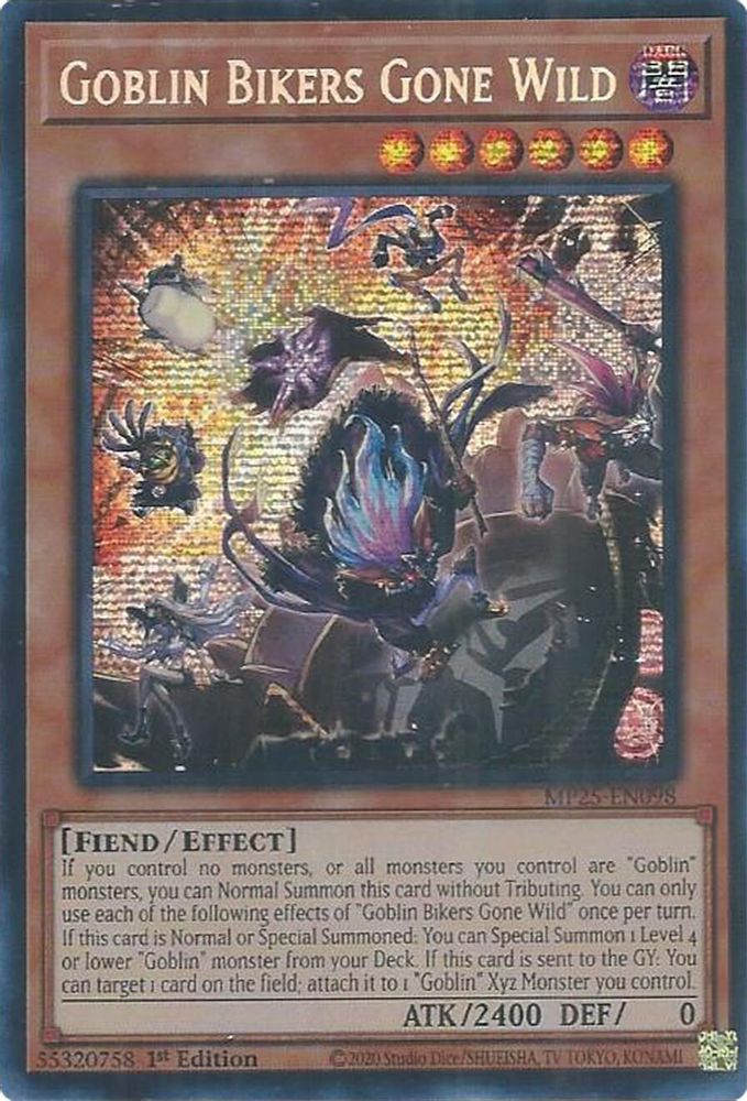 Goblin Bikers Gone Wild (MP25-EN098) - Prismatic Secret Rare