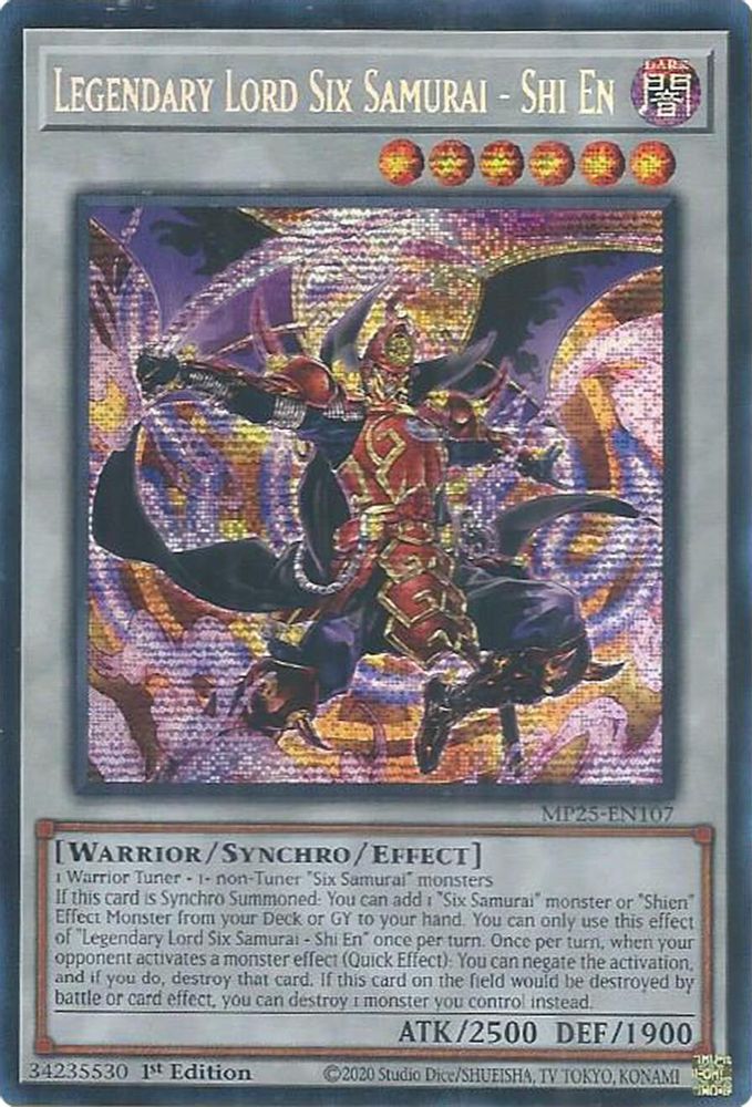 Legendary Lord Six Samurai - Shi En (MP25-EN107) - Prismatic Secret Rare