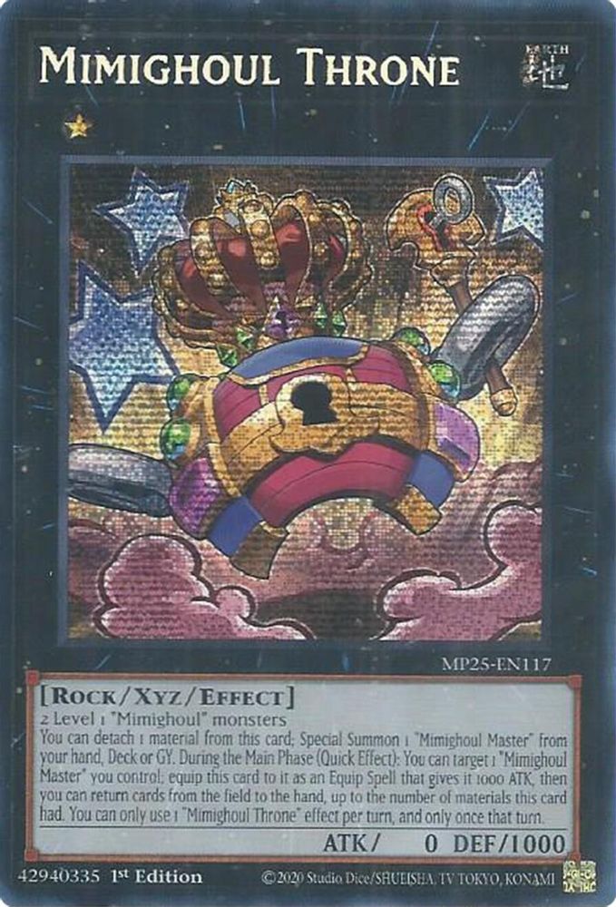 Mimighoul Throne (MP25-EN117) - Prismatic Secret Rare