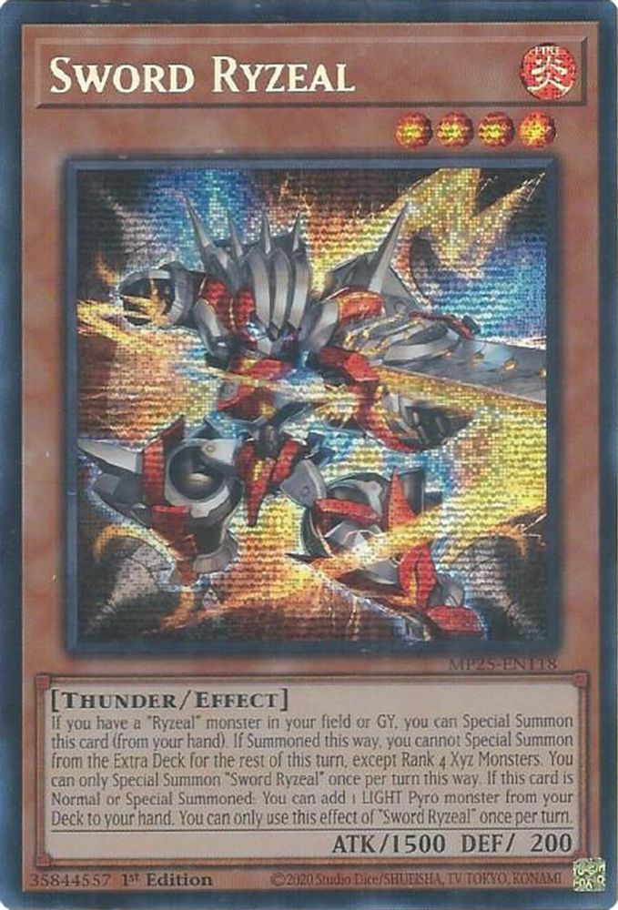 Sword Ryzeal (MP25-EN118) - Prismatic Secret Rare
