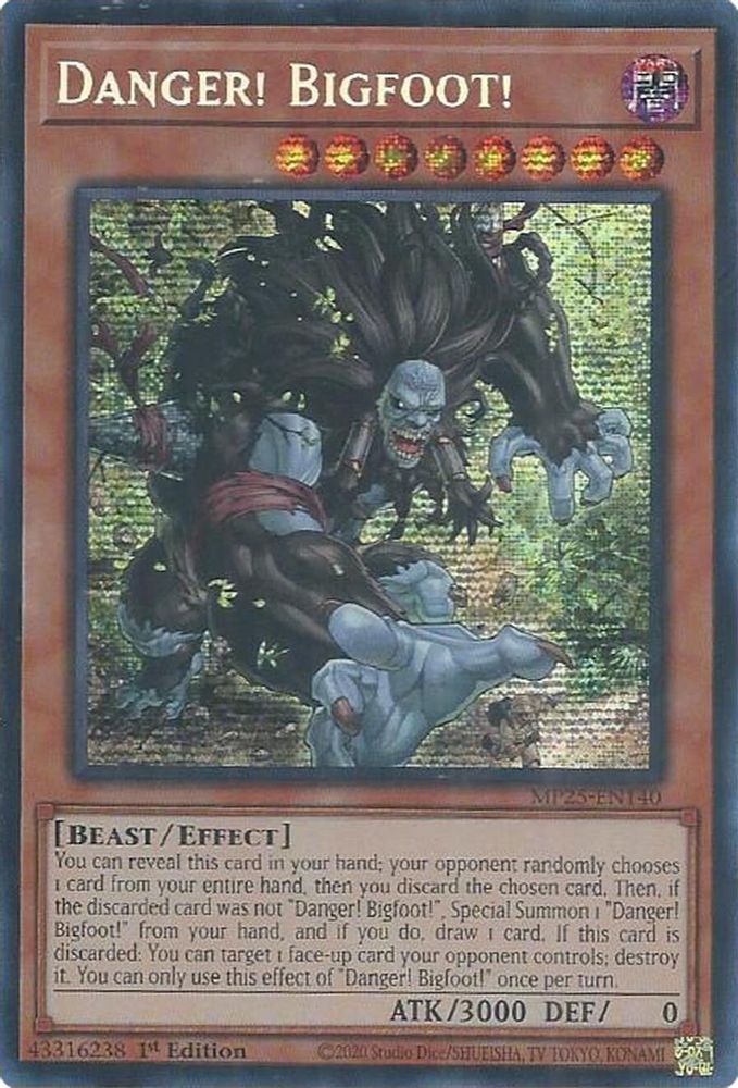 Danger! Bigfoot! (MP25-EN140) - Prismatic Secret Rare