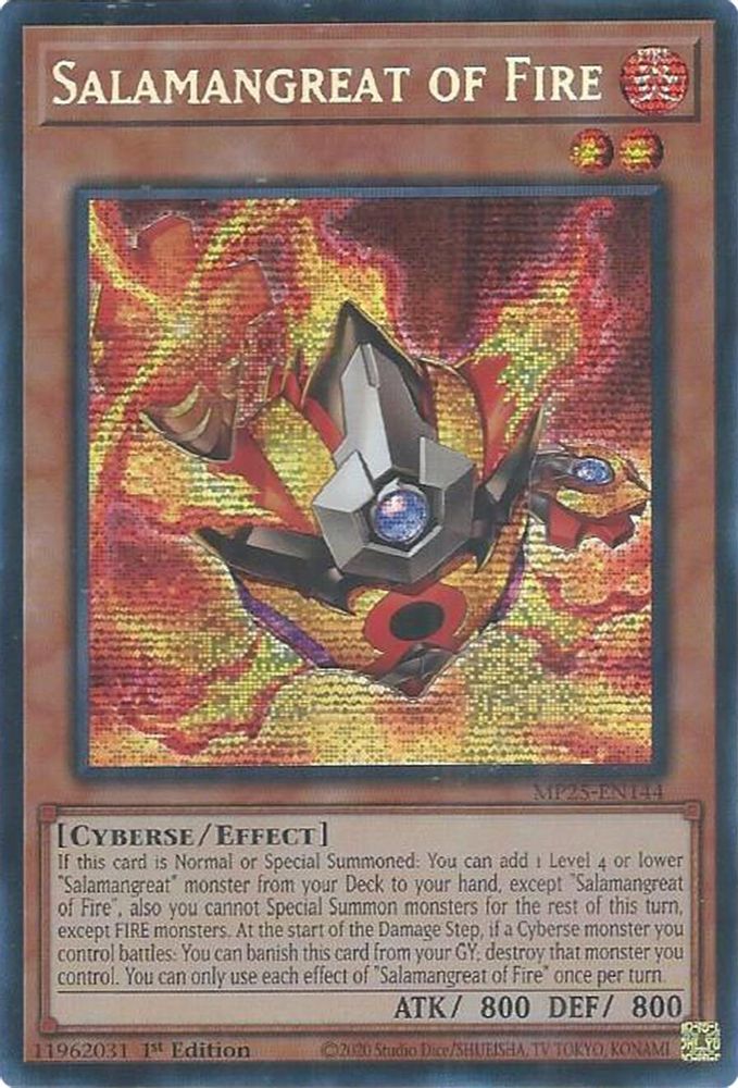 Salamangreat of Fire (MP25-EN144) - Prismatic Secret Rare