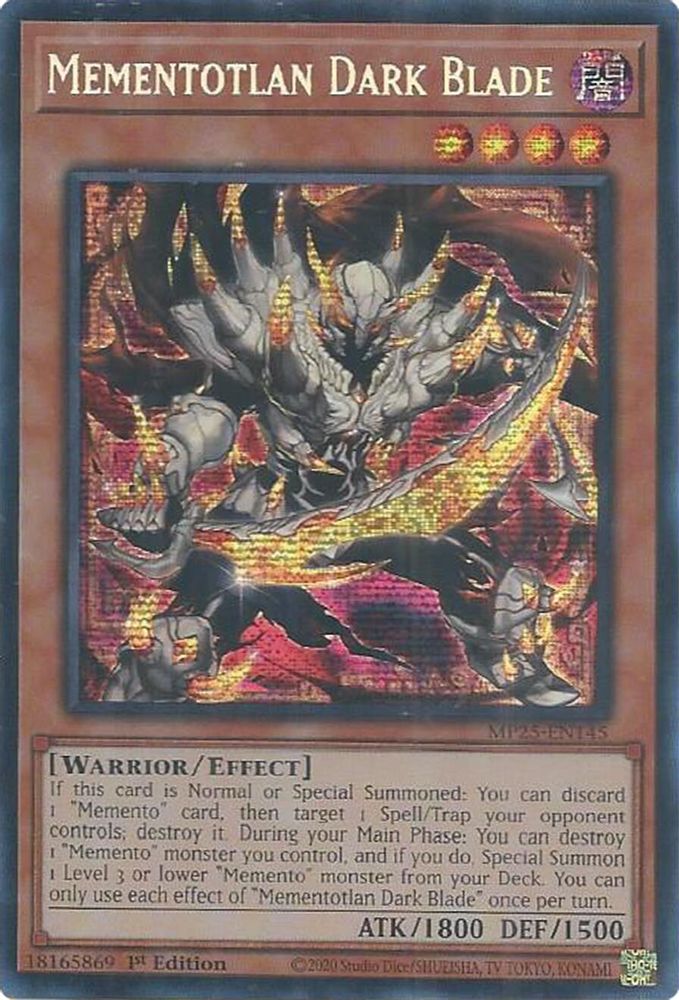 Mementotlan Dark Blade (MP25-EN145) - Prismatic Secret Rare