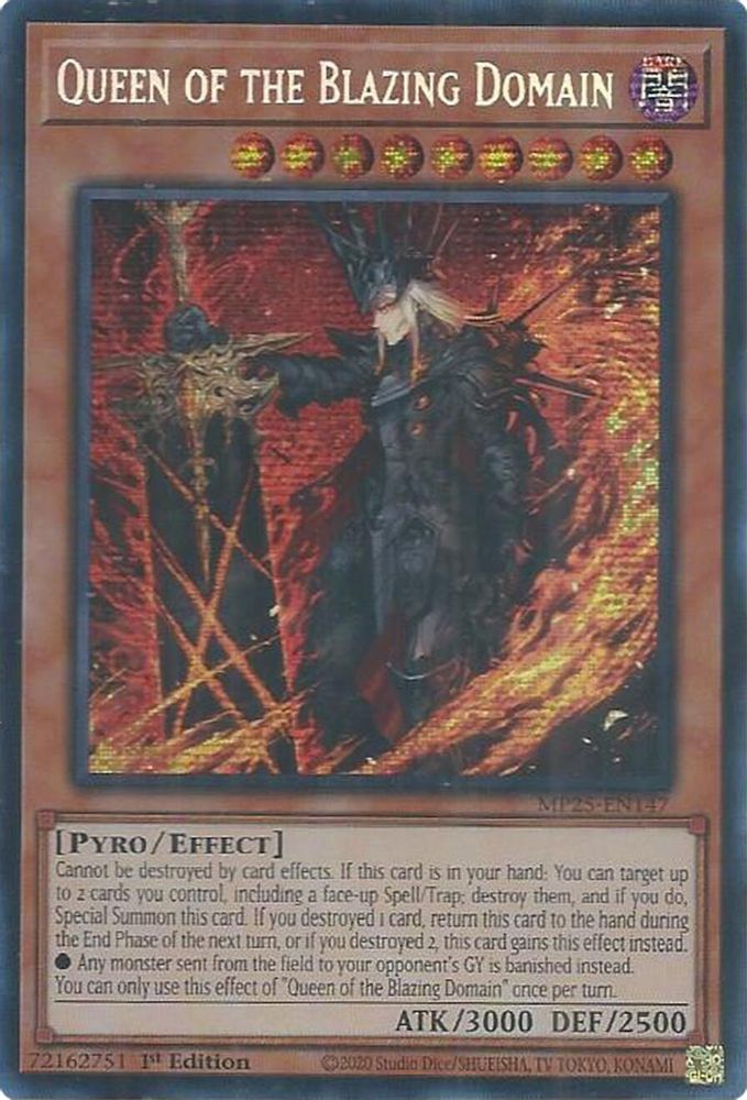 Queen of the Blazing Domain (MP25-EN147) - Prismatic Secret Rare