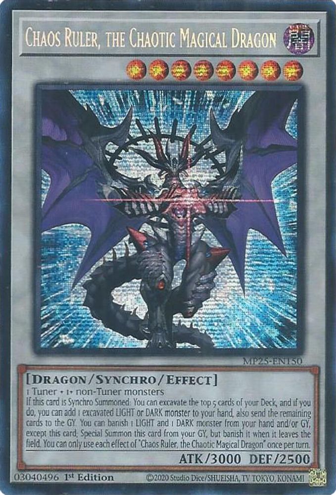 Chaos Ruler, the Chaotic Magical Dragon (MP25-EN150) - Prismatic Secret Rare