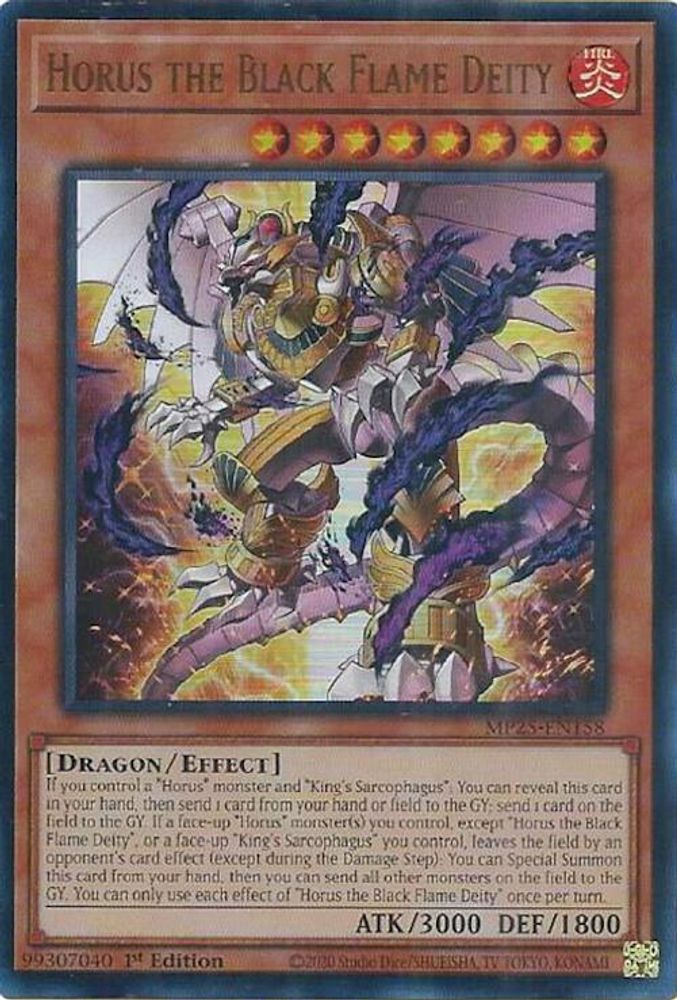 Horus the Black Flame Deity (MP25-EN158) - Ultra Rare