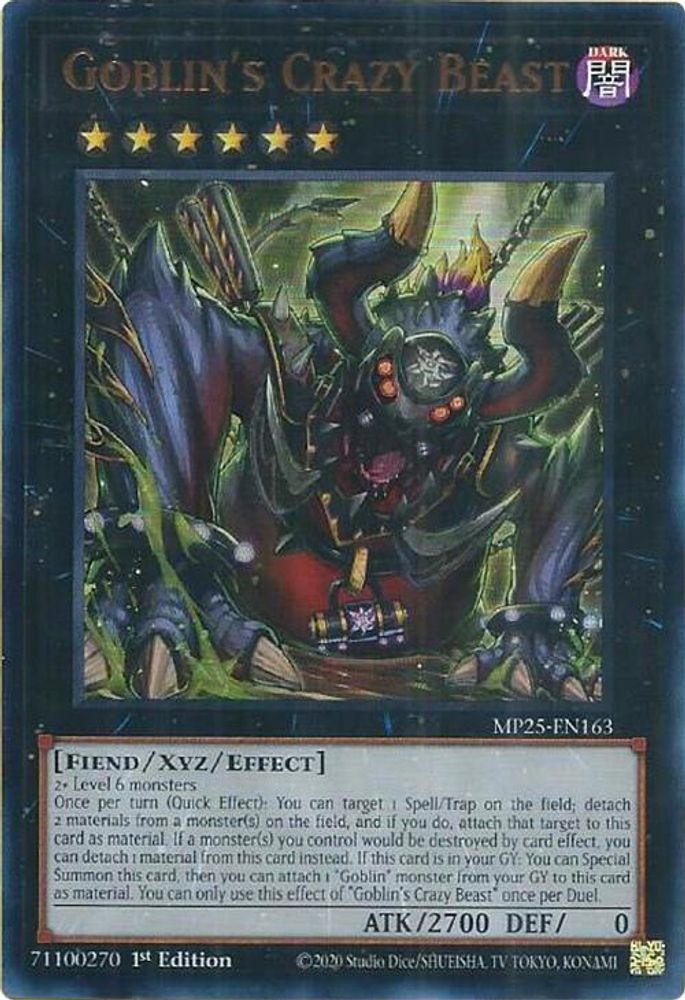 Goblin's Crazy Beast (MP25-EN163) - Ultra Rare
