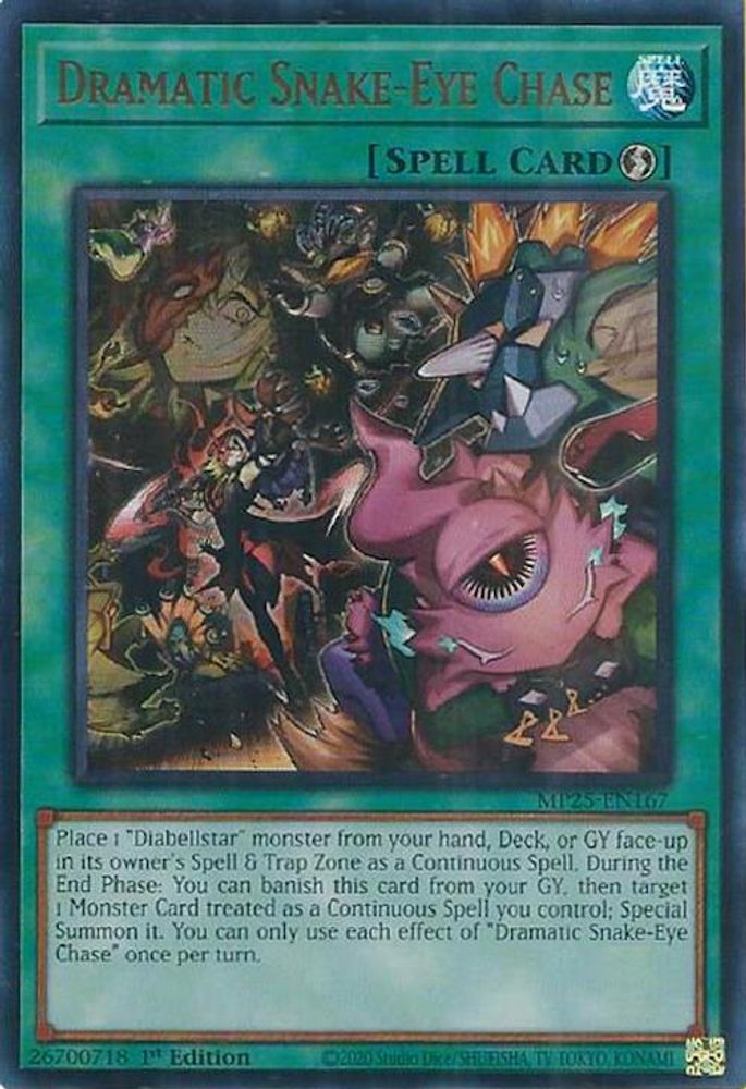 Dramatic Snake-Eye Chase (MP25-EN167) - Ultra Rare