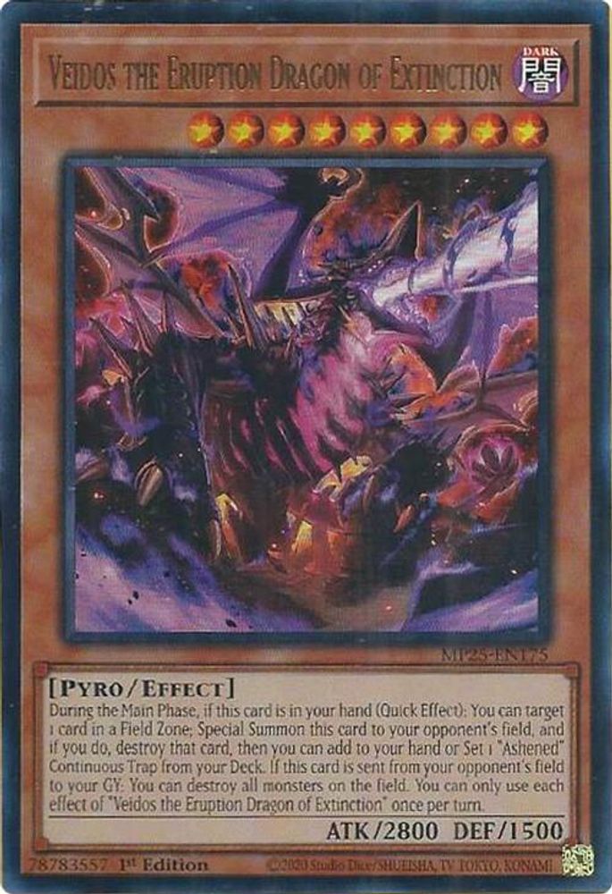 Veidos the Eruption Dragon of Extinction (MP25-EN175) - Ultra Rare