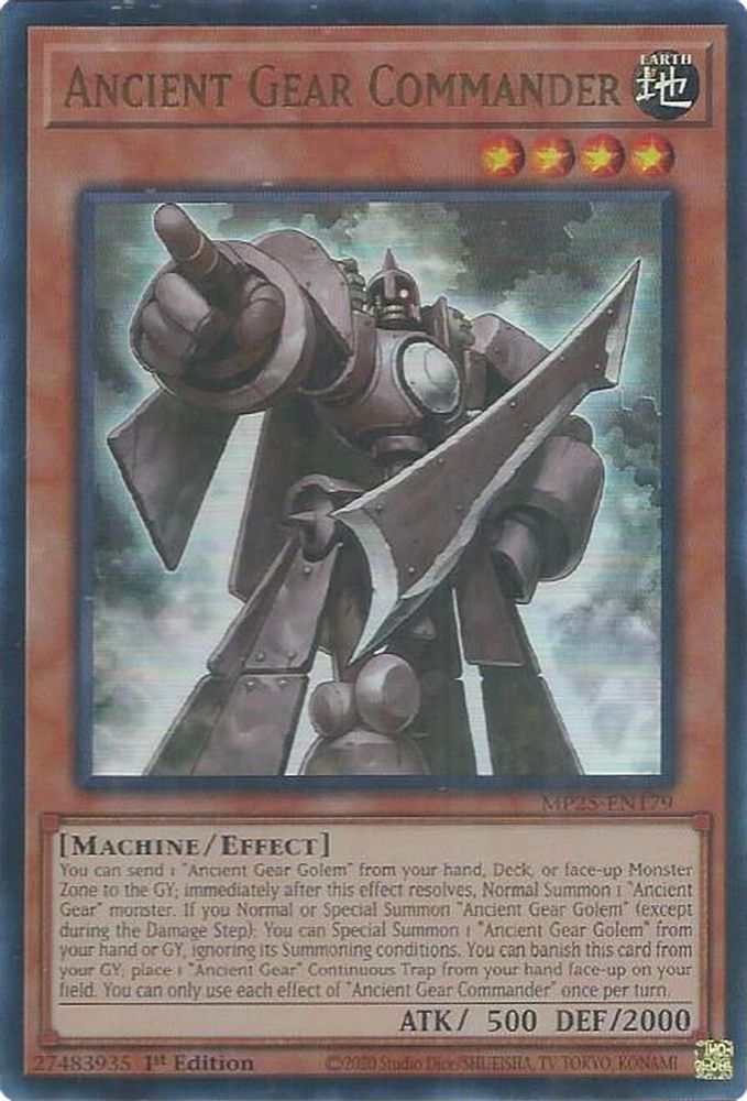 Ancient Gear Commander (MP25-EN179) - Ultra Rare