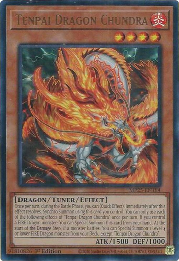 Tenpai Dragon Chundra (MP25-EN184) - Ultra Rare
