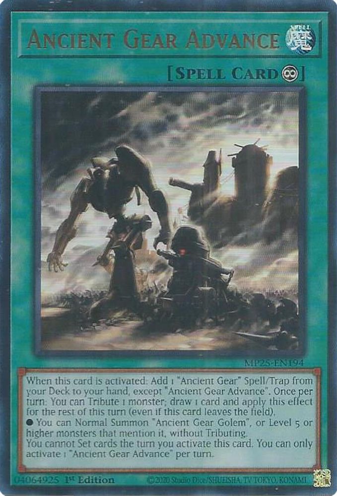 Ancient Gear Advance (MP25-EN194) - Ultra Rare