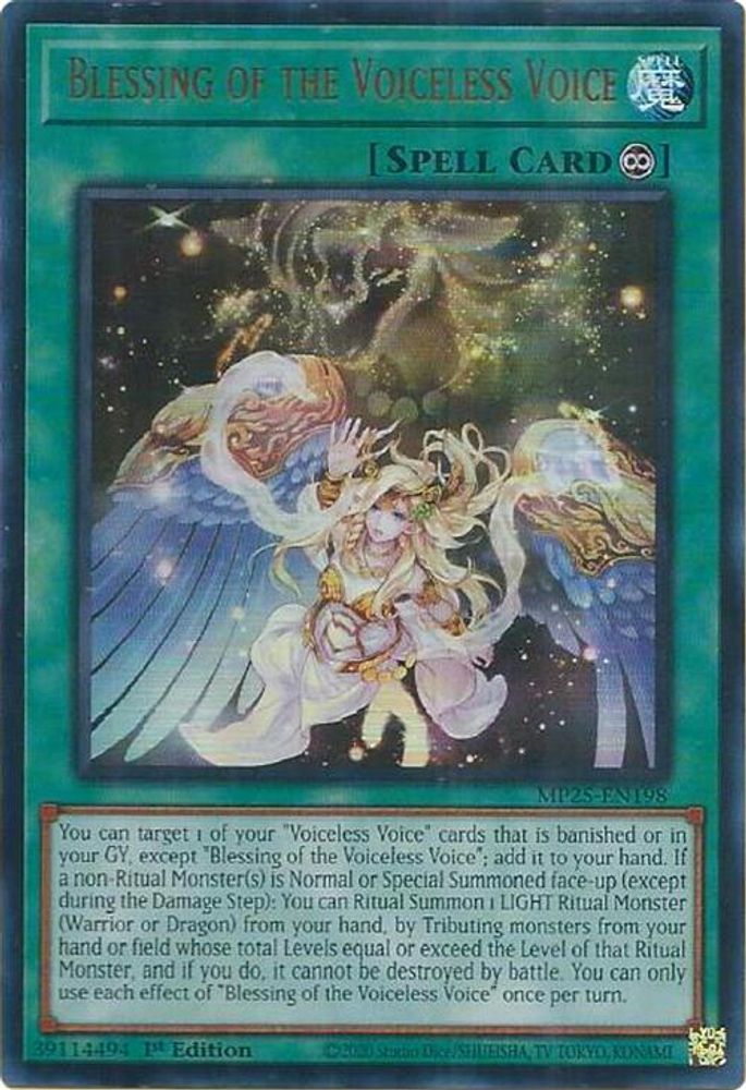 Blessing of the Voiceless Voice (MP25-EN198) - Ultra Rare