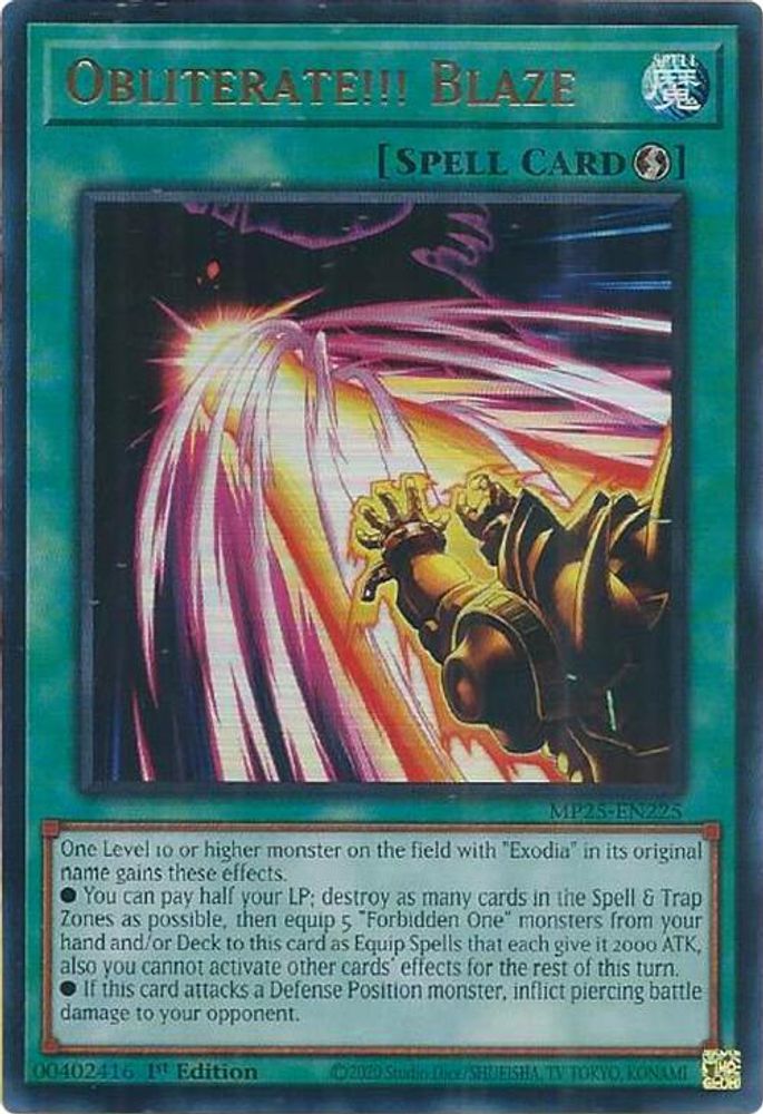 Obliterate!!! Blaze (MP25-EN225) - Ultra Rare