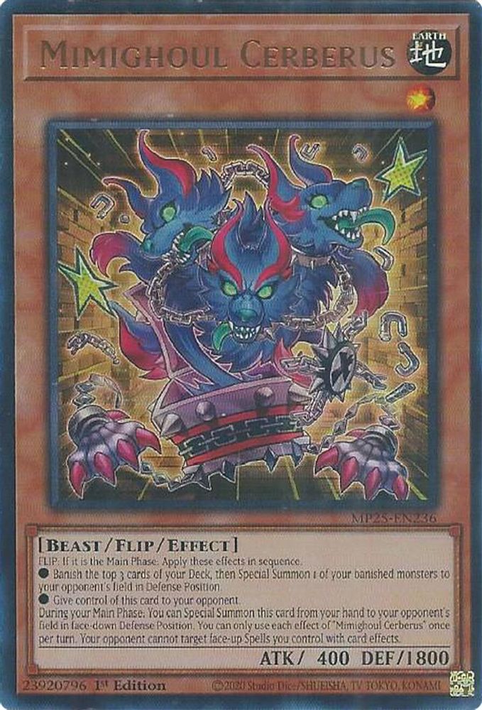 Mimighoul Cerberus (MP25-EN236) - Ultra Rare