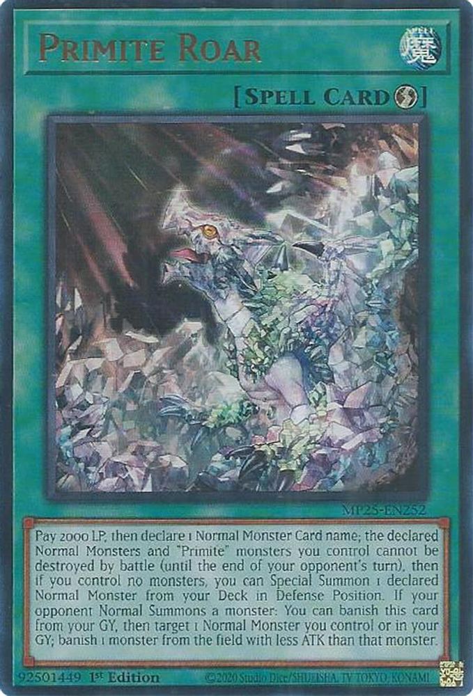 Primite Roar (MP25-EN252) - Ultra Rare
