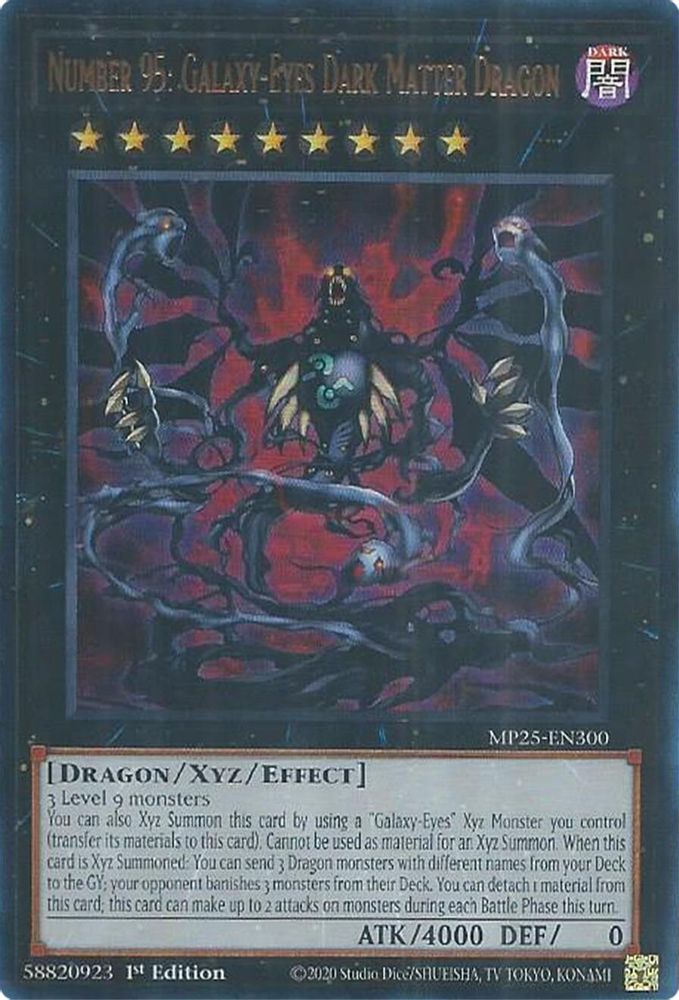 Number 95: Galaxy-Eyes Dark Matter Dragon (MP25-EN300) - Ultra Rare