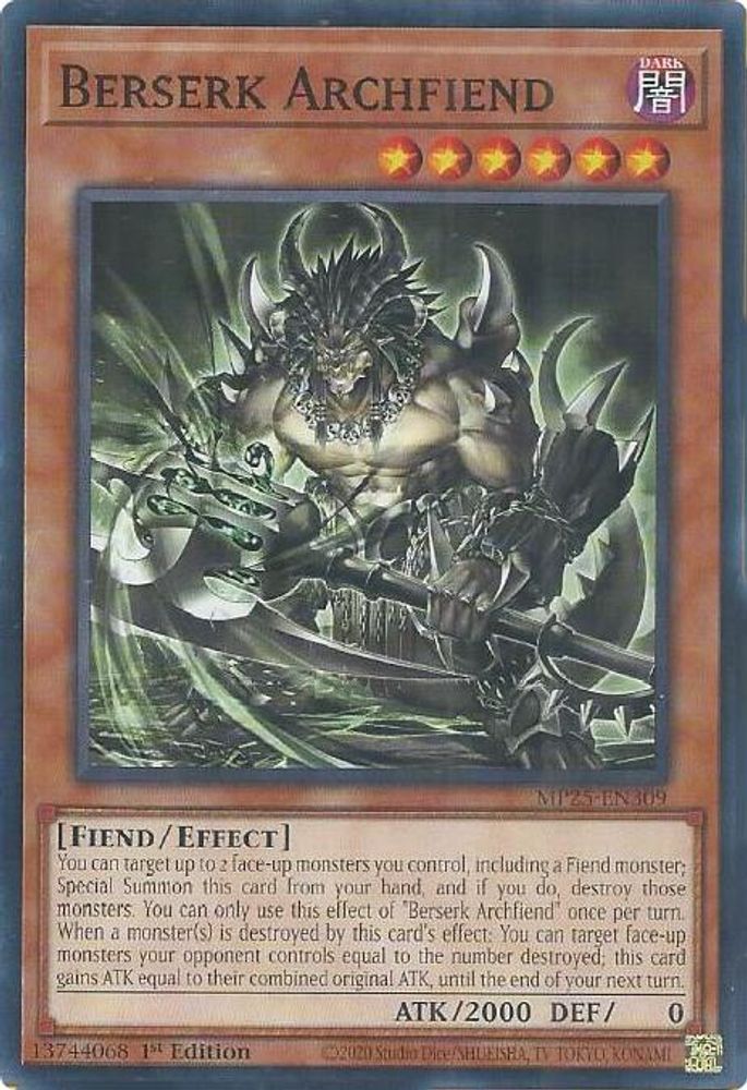 Berserk Archfiend (MP25-EN309) - Common