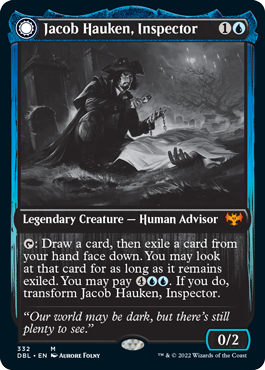 Jacob Hauken, Inspector // Hauken's Insight (DBL-332) - Innistrad: Double Feature: (Double Faced Transform)