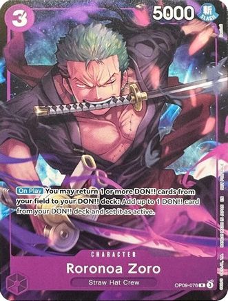 Roronoa Zoro (Welcome Pack Vol. 2) (OP09-076) - Rare