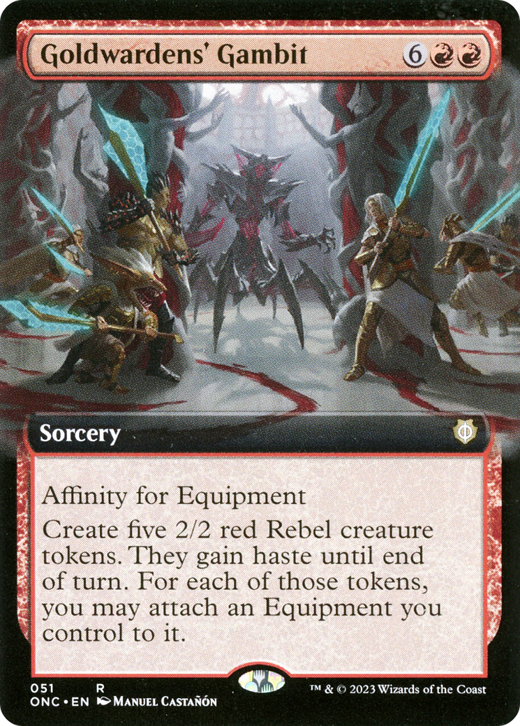 Le Gambit de Goldwardens (Art étendu) [Phyrexia : Tous seront un seul commandant] 