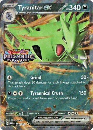 Tyranitar ex (Prismatic Evolutions Stamp) 064  - Holofoil - Double Rare