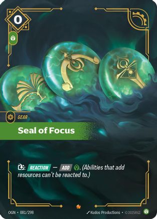 Seal of Focus (081/298) - Origins