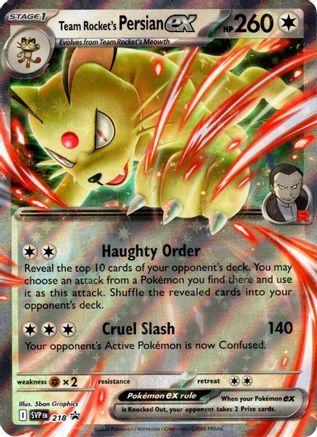 Team Rocket's Persian ex 218/182  - Holofoil - Promo